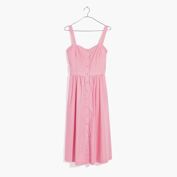 NWT - Madewell Pink Fleur Bow-Back Dress - Size 14 - Picture 4 of 7